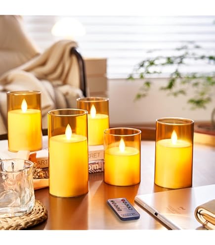 Amazon.co.jp : ONELUNAR LEDキャンドルライト 本物の炎のように