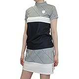 Amazon Co Jp Ll ストライプ柄セットアップ ブラック 大きいサイズ デルソル ゴルフ ゴルフウェア レディース 服 ファッション小物