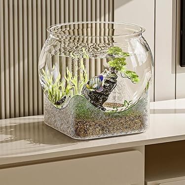 木製 円形金魚鉢 中型 人工水草付き 木製 円形金魚鉢 中型 人工水草付き - メルカリ