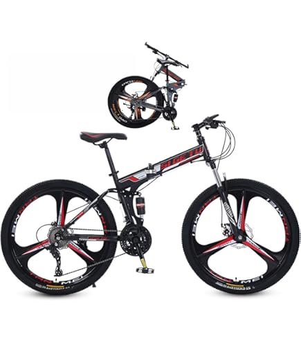 Amazon | Esluve マウンテンバイク 26インチ 21段変速 折りたたみ