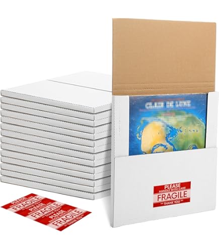 Kraft Vinyl Record Mailers 12.5L X 12.5W X 1H LP Album Shipping Boxes - View #9