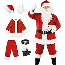 Amazon.co.jp: [GOKEI] サンタクロース 衣装 6点セット サンタ