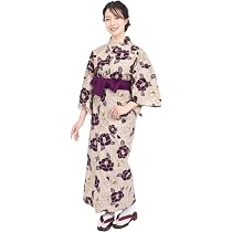 Amazon | [Fuuka] 旅館浴衣 単品 リネン浴衣 レディース 大きいサイズ 