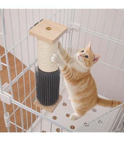 Amazon | 縦型 人気 ネコ キャットポール 猫 爪とぎ 猫 爪とぎ ケージ