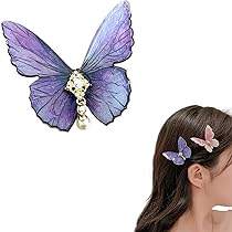 Amazon.co.jp: misakinoya美しい バタフラ 髪飾り ヘアクリップ