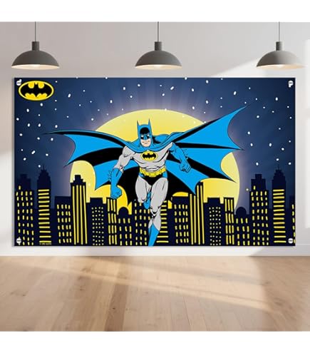 City Superhero Backdrop Birthday Decorations Superhero - View #5