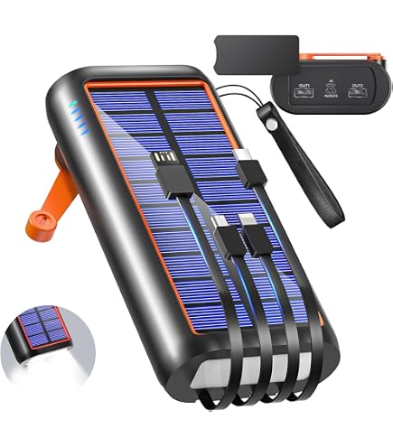 Amazon | ソーラーモバイルバッテリー 40800mAh 大容量 PD18W 急速充電