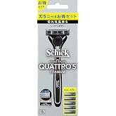 Schick(シック) クアトロ5チタニウム 5枚刃 コンボパック ホルダー(刃付き+替刃4コ入) 髭剃り カミソリ