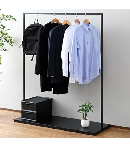 Amazon.co.jp: W STANDARD インダストリアル アイアンハンガーラック