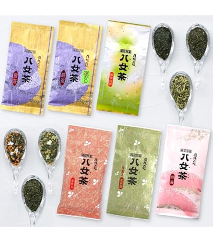 Amazon.co.jp: お茶 福袋 八女茶 茶葉 煎茶 深蒸し茶 茎茶 ほうじ茶