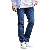 [Been Blue] ジーンズ メンズ ストレッチ 大きいサイズ スリム スキニー ストレート ゆったり 日本企画 岡山県倉敷市 (ブルー, L)