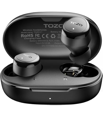 TOZO NC20 イヤホン bluetooth ワイヤレスイヤホン TOZO NC20 Earbuds | Hi-Res, -45dB Adaptive ANC & LDAC Codec - TOZO