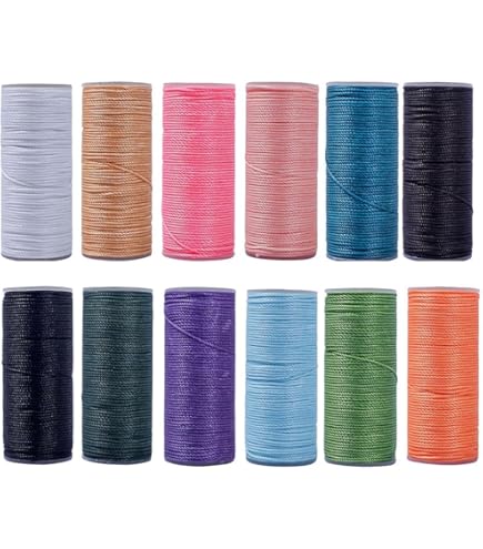 Amazon.co.jp: 0.8mm蝋引き糸 ロウビキ ワックスコード 蝋引き紐