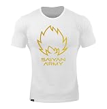 [SHANLIANG] ジムtシャツ ストレッチ 半袖 細身 フィットネス トレーニング 筋トレ スポーツ おしゃれ メンズ 速乾性 (M, ホワイト＋ゴールド)