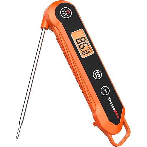 ThermoPro Digital Instant Read Meat Thermometer for Grilling Waterproof Kitchen Food Thermometer with Calibration & Backlight