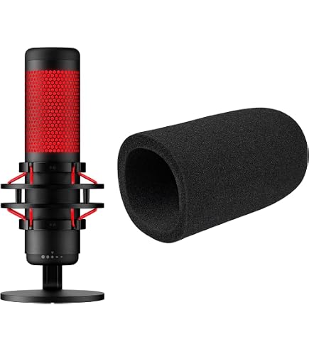 Amazon | Hyperx Quadcast s マイク ポップ フィルター用、マイク