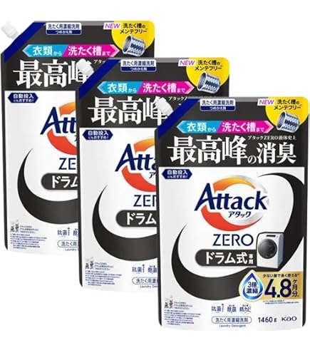 Amazon | アタックZERO ドラム式専用 詰め替え 2900g ×4個 セット メガ