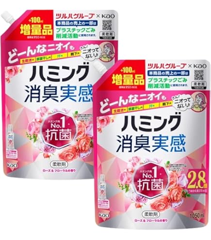 Amazon | 花王 ハミング消臭実感 ローズ&フローラル詰替特大 980ml