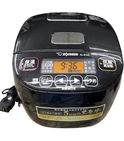 Amazon | 象印 マイコン炊飯ジャー(3合炊き) ブラックZOJIRUSHI 極め