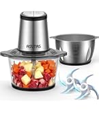 Amazon.co.jp: ASUTAS フードプロセッサー 2L大容量 【2ボウル】 1台5
