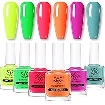ネイルポリッシュ12本セット　偏光カラー　海外ネイル　ネオンカラー　まとめ売り Amazon | BORN PRETTY マニキュアセット 蛍光カラー ネオン