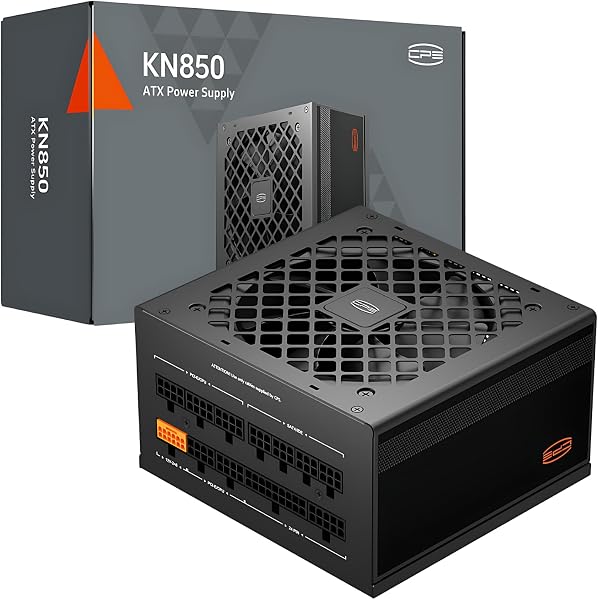PCCOOLER CPS KN850 フルモジュラー電源ユニット、80 PLUS Gold 850W PSU、ネイティブ12V-2x6ピンコネクタ、ATX 3.1 & PCIe 5.1対応、デュアルCPU電源ケーブル、105℃定格日本製コンデンサ、P3-KN850-G1F - 1