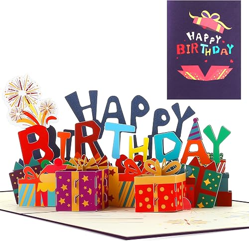 Kesote バースデーカード HAPPY BIRTHDAY 3Dポップアップ 封筒付き（Kesote）の商品画像