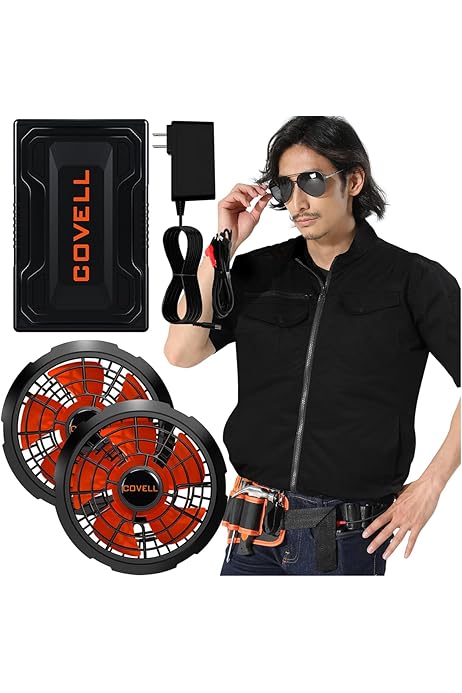 空調作業服 43V超高電圧 サイドFAN設計ファンバッテリーセット LL