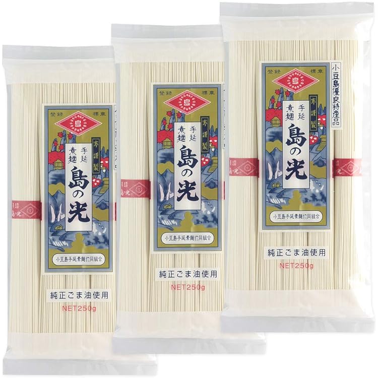小豆島手延べそうめん 島の光 3kg　４箱 Amazon.co.jp: 小豆島手延素麺 島の光 (3kg(50g×60束)約30食分) : 食品