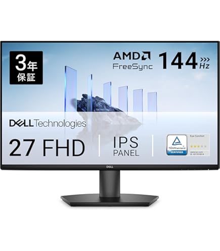Amazon.co.jp: Dell モニター 27インチ 超広視野角&スリムベゼル/WQHD