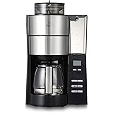 メリタミル付き全自動コーヒーメーカーアロマフレッシュサーモ2~6杯用ブラックAFG621-1B