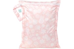 Bumkins Waterproof Wet Bag, Washable, Reusable for Travel, Beach, Pool, Stroller, Diapers, Dirty Gym Clothes, Wet Swimsuits, Toiletries, 12x14 – Lace