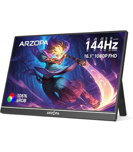 MAGICRAVEN ポータブルモニター144Hz WQXGA Amazon.co.jp: MAGICRAVEN モバイルモニター 144Hz 高速応答 16.1