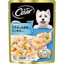 Amazon | シーザー パウチ 成犬用 70g×36袋 ごろっと蒸しささみ 彩り