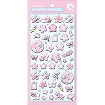 Amazon.co.jp: Q-LiA クーリア 05243 [ボンボンドロップシール 和柄 桜