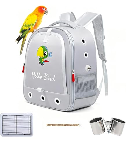 Amazon | Zekono 鳥かご キャリーバッグ 止まり木と餌箱付きバック