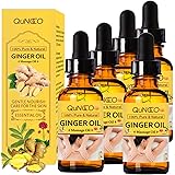 5 Pack Ginger Massage Oil,Ginger Massage Essential Oil, Natural Ginger Oil Lymphatic Drainage Ginger Oil,SPA Massage Oils,Rep