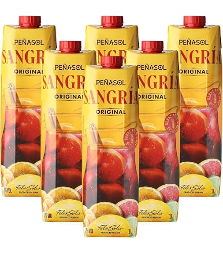 Amazon.co.jp: サングリア 1L パック 6本セット ワイン 赤ワイン 甘口