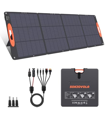新品◆200w/ソーラーパネル/EcoVol Amazon | SOKIOVOLA 200W ポータブルソーラーパネル 発電所用 IP68防水