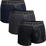 FITEX 陰嚢分離 パンツ メンズ 下着 陰嚢分離型 ボクサーパンツ 上向き 下向き 通気 メッシュ ストレッチ 蒸れない セット 3枚組