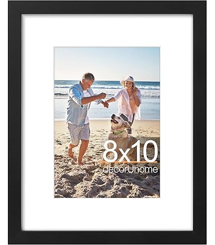 Icona Bay 10x8 Picture Fraes (White, 3 Pack), Sturdy Wood Coposite