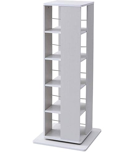 【専用です】回転式本棚 5段 ホワイト Amazon | 回転式の本棚！回転コミックラック（5段タイプ）【SWK