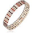 USWEL Strength Magnetic Bracelets for Women Titanium Steel Magnetic Bracelet with 139pcs Minerals, Jewelry Gifts