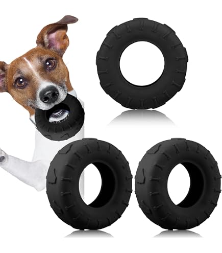 Amazon | Leitee 3ピース タイヤ 犬用噛むおもちゃ 犬用おやつ