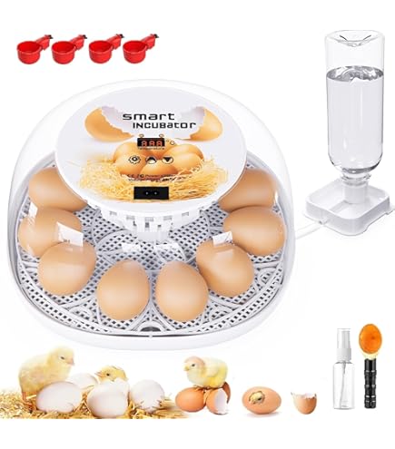 EGG INCUBATOR 最大12個用 自動湿度管理 IBKINXX Incubator for Hatching Eggs-18 Egg Capacity, Automatic Egg
