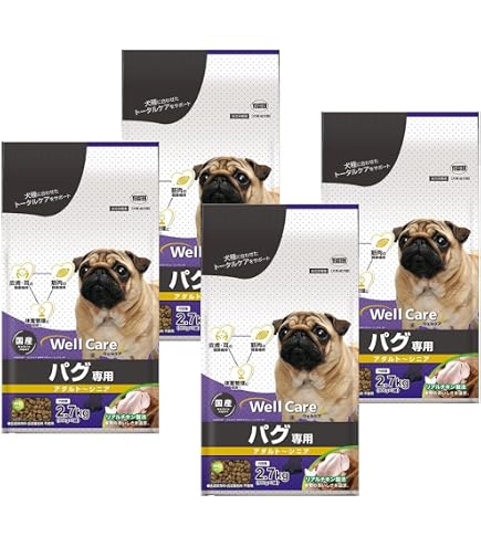 Amazon.co.jp: ウェルケア パグ専用 アダルト～シニア 2.7KG(900G×3