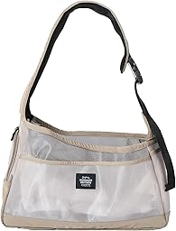 MANDARINE BROTHERS MESH SHOULDER BAG Mesh Shoulder Bag Dog Carry Bag Shoulder Bag Mesh (BEIGE, L)