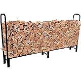 ガーデンマスター(Gardenmaster) 薪ラック 幅246×奥行30.5×高さ125cm 耐荷重約400㎏ 約60束収納 組立簡単 丈夫 頑丈 屋外 シンプルデザイン 薪ストーブ 薪ラックスタンド キャンプ BBQ レジャー ブラック MSR-