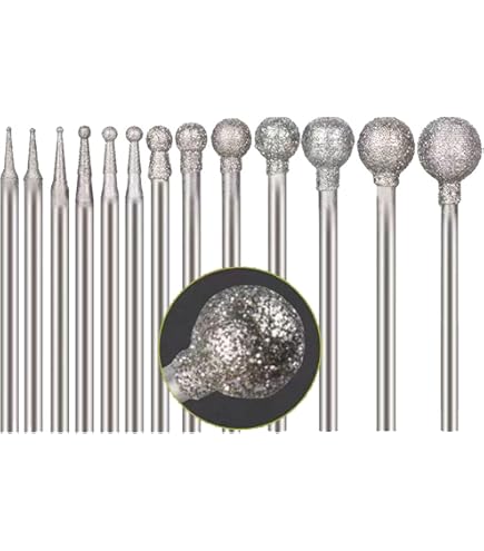 20pcs 120 Grit Diamond Grinder Bit 1 8 Shank Compatible With Dremel Rotary Tool Attachment Accessories Grinding Burrs For Stone Glass Resin Porcelain Ceramic Quartz Glaze Steel Carve Engrave Polish