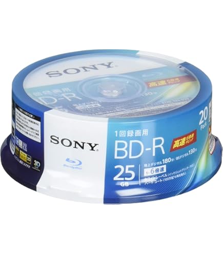 Amazon.co.jp: SONY ビデオ用BD-R 追記型 片面1層25GB 4倍速